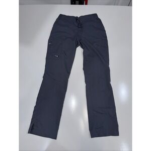 Grey's Anatomy Womens  Scrub Cargo Drawstring Elastic Waist Pants‎ Size S -Gray.